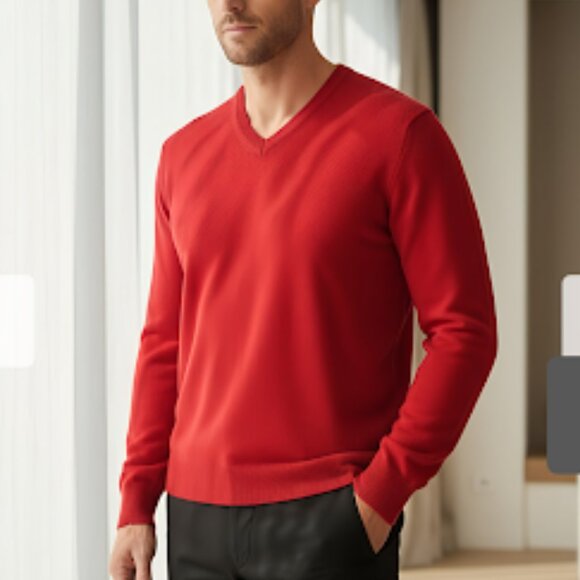 Club Room 100% Cashmere V-Neck Sweater - Picture 1 of 9